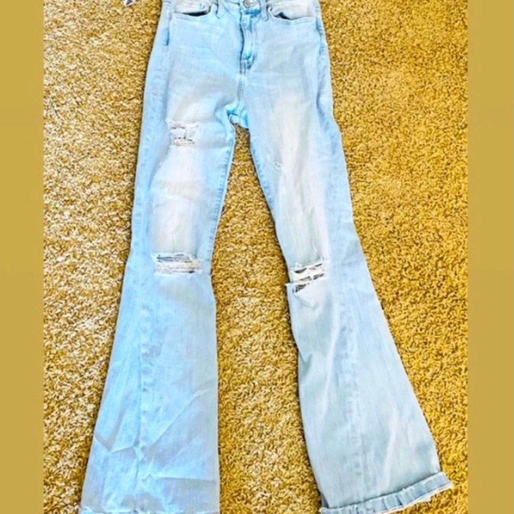 Distressed jeans